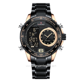 NAVIFORCE NF-9199M Silver Black Rosegold Stainless Steel Strap